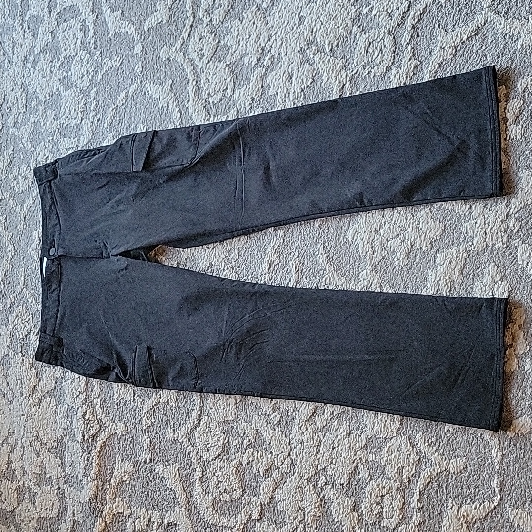 Ll Bean Stretch Explorer Cargo Pants Black 10 Straight Leg